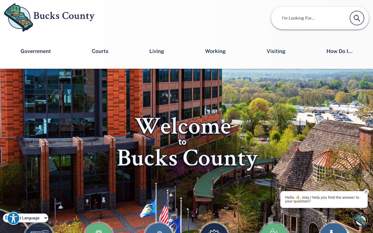 Bucks County Sheriff website showing warrant and criminal record resources in Doylestown Pennsylvania