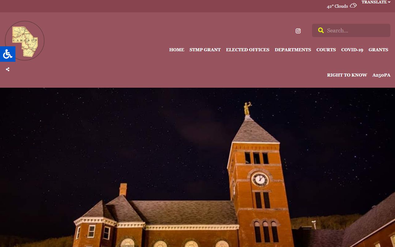 Cameron County Sheriff's Office and courthouse in Emporium Pennsylvania