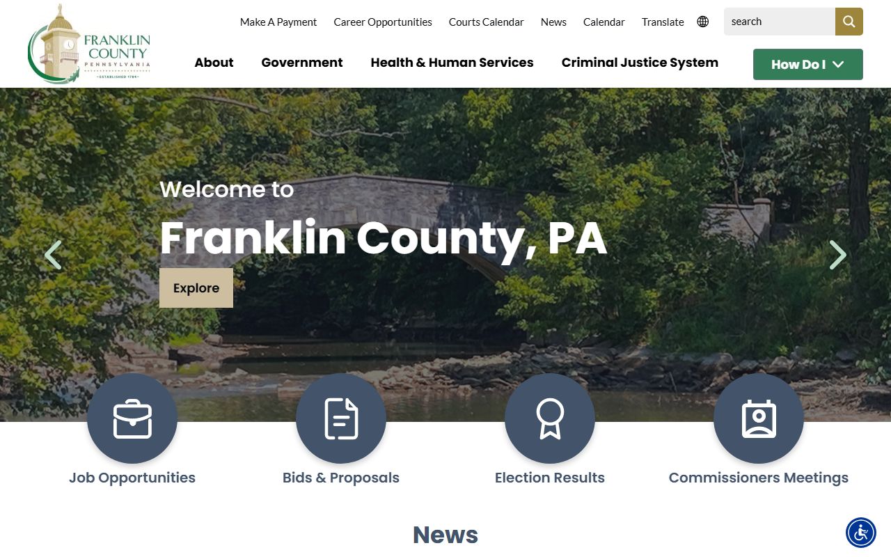 Franklin County Magisterial District Court locations and arrest records for Franklin County Pennsylvania