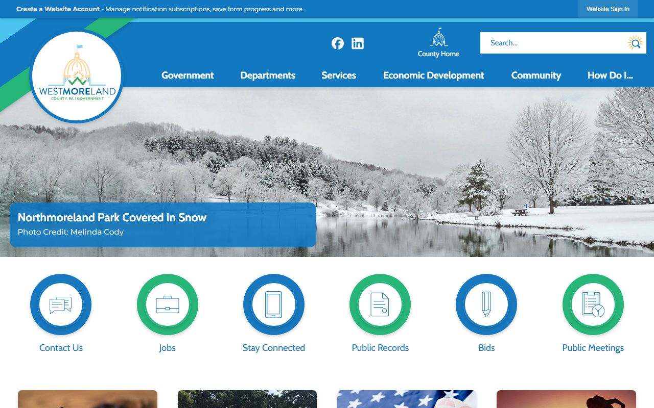 Westmoreland County public record search system for arrest records